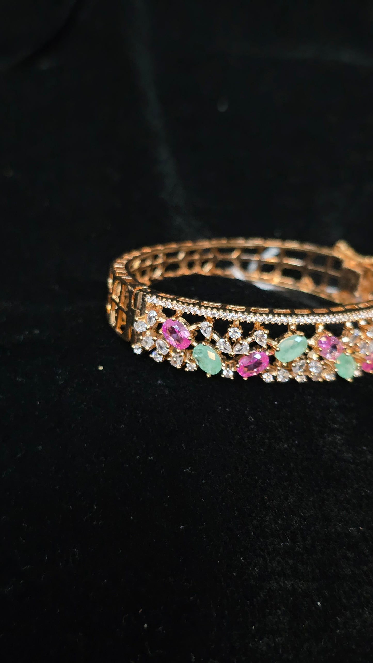 18 carat gold plated Russian stone bracelet