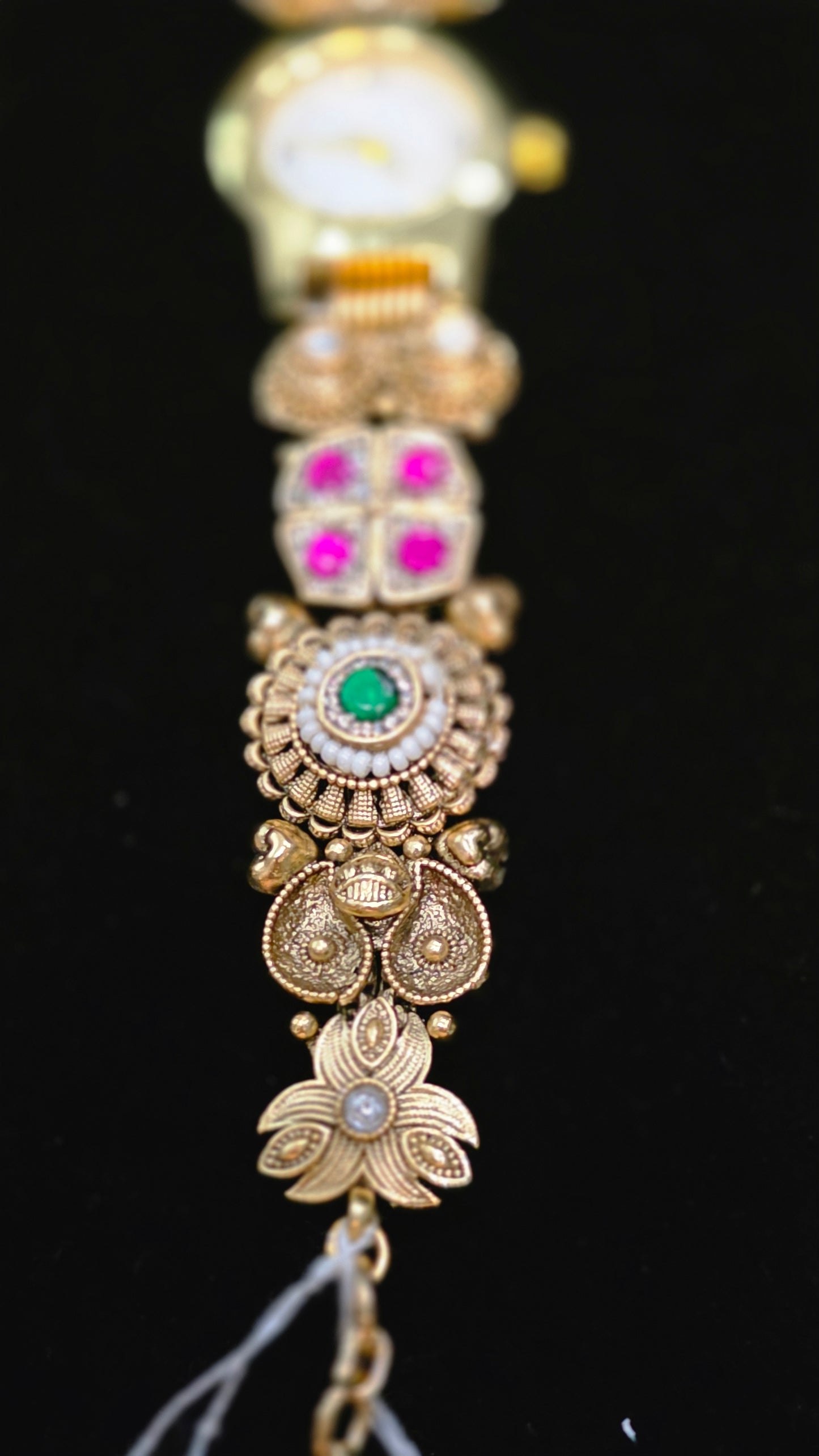 kundan traditional style wrist watch