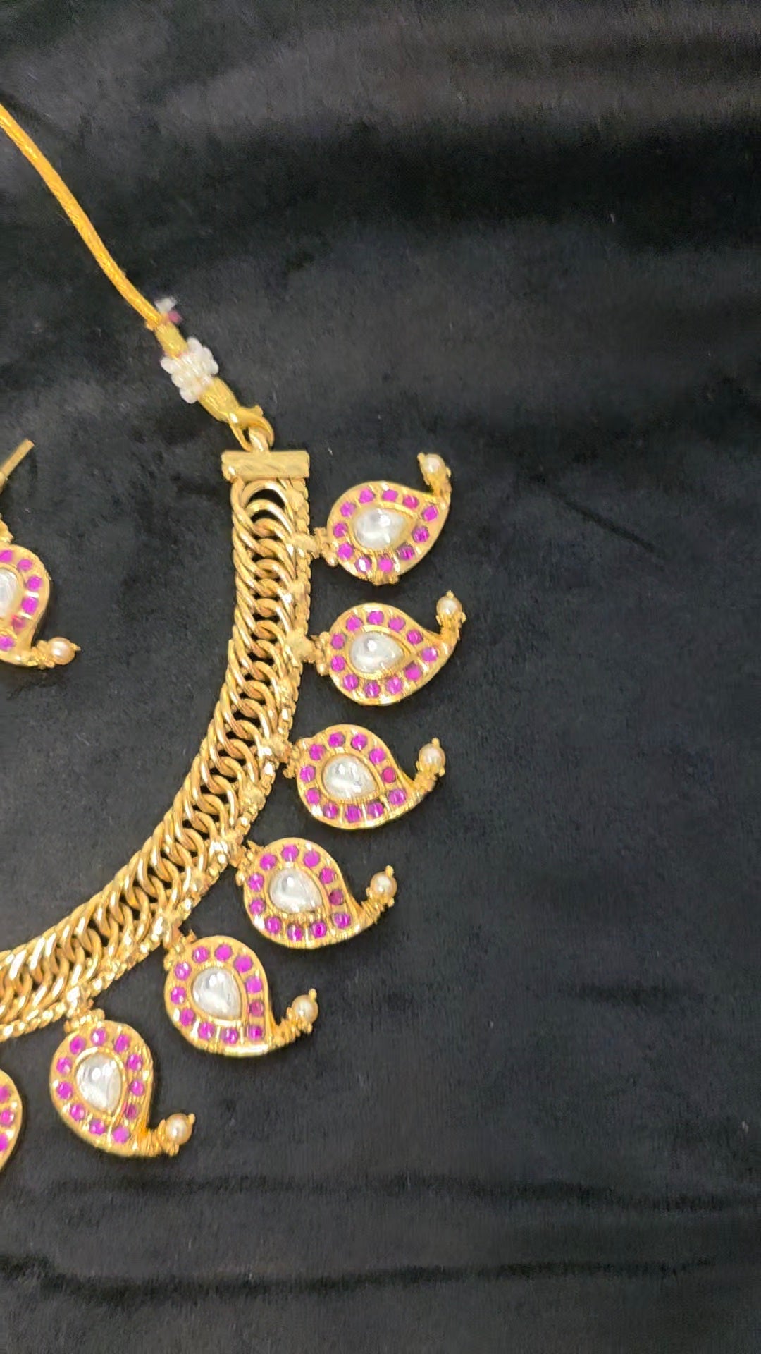 Trending Rashmika Mandhana Inspired 2-in-1 Jilabi Mango Necklace Set