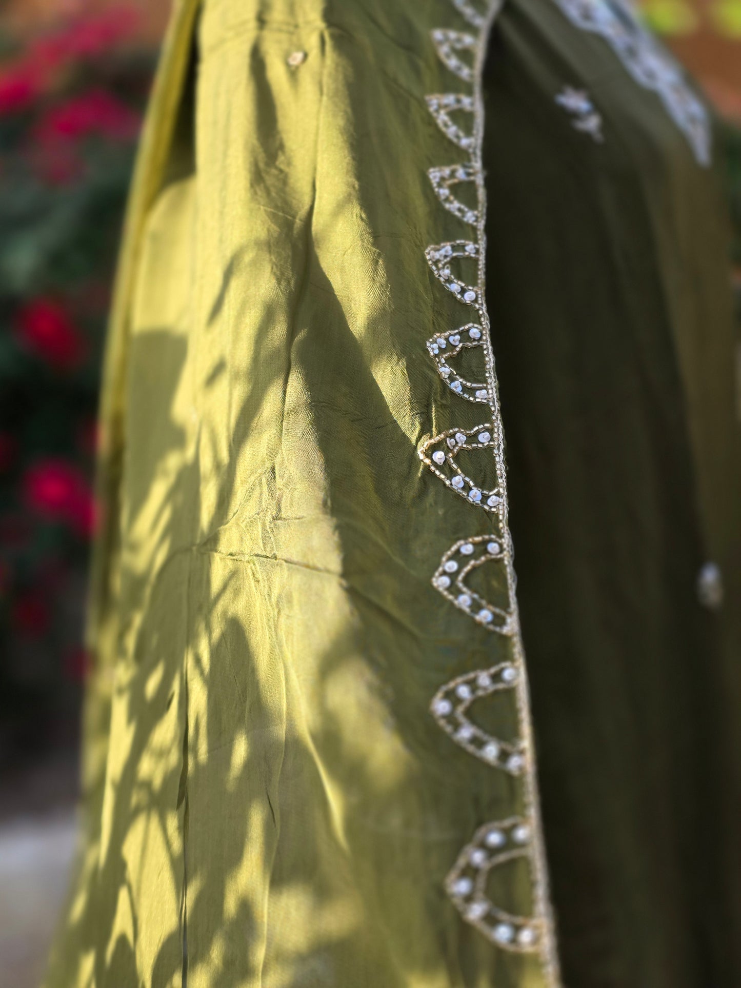 Hand-Embellished Crepe Organza 3-Piece Suite