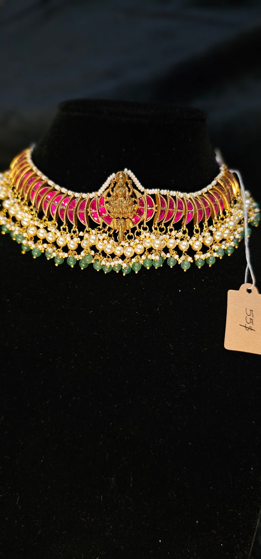 Lakshmi choker and Necklace 2 in 1