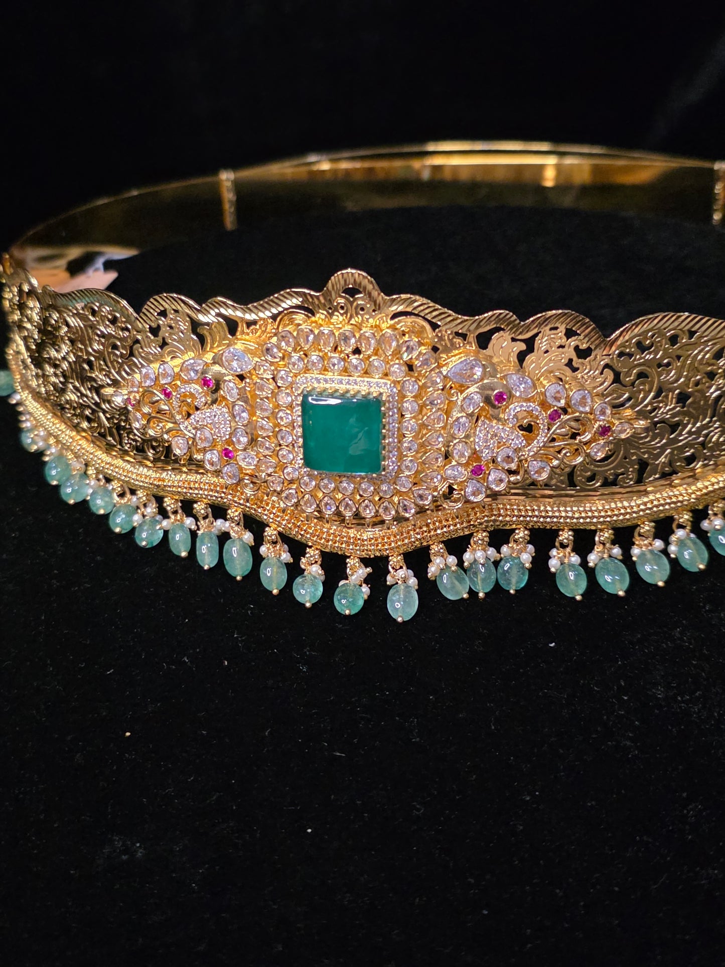 Adult gold style replica vadanam (hip belt)