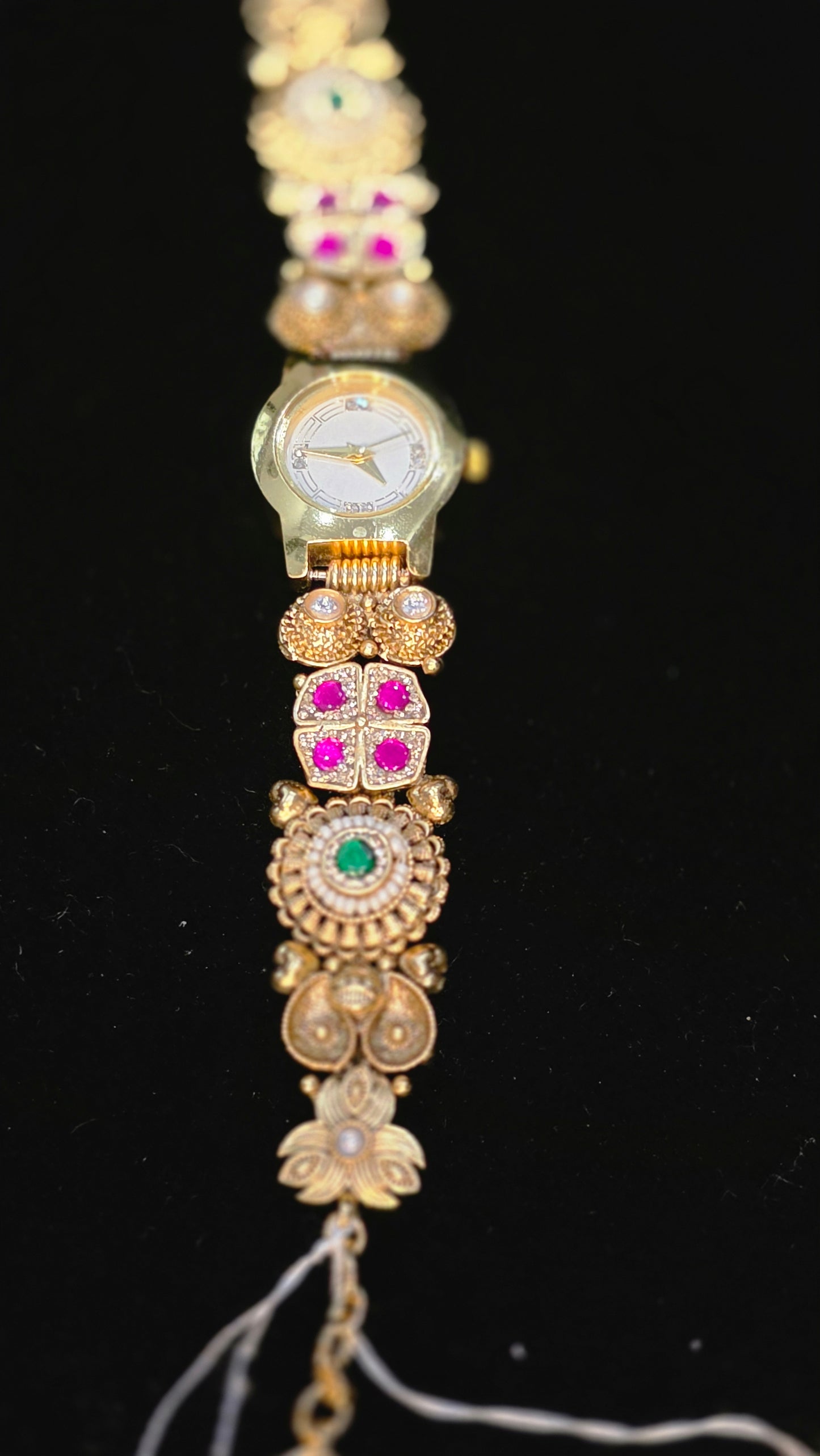 kundan traditional style wrist watch