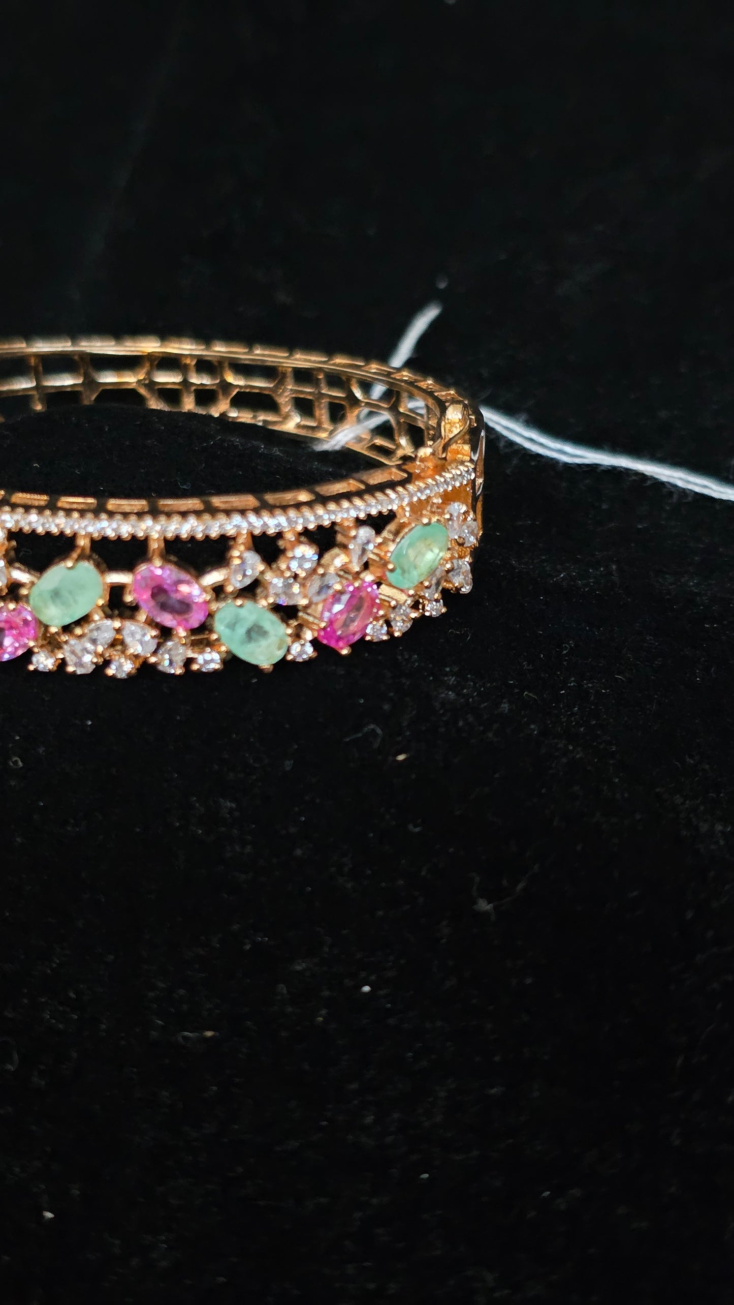 18 carat gold plated Russian stone bracelet