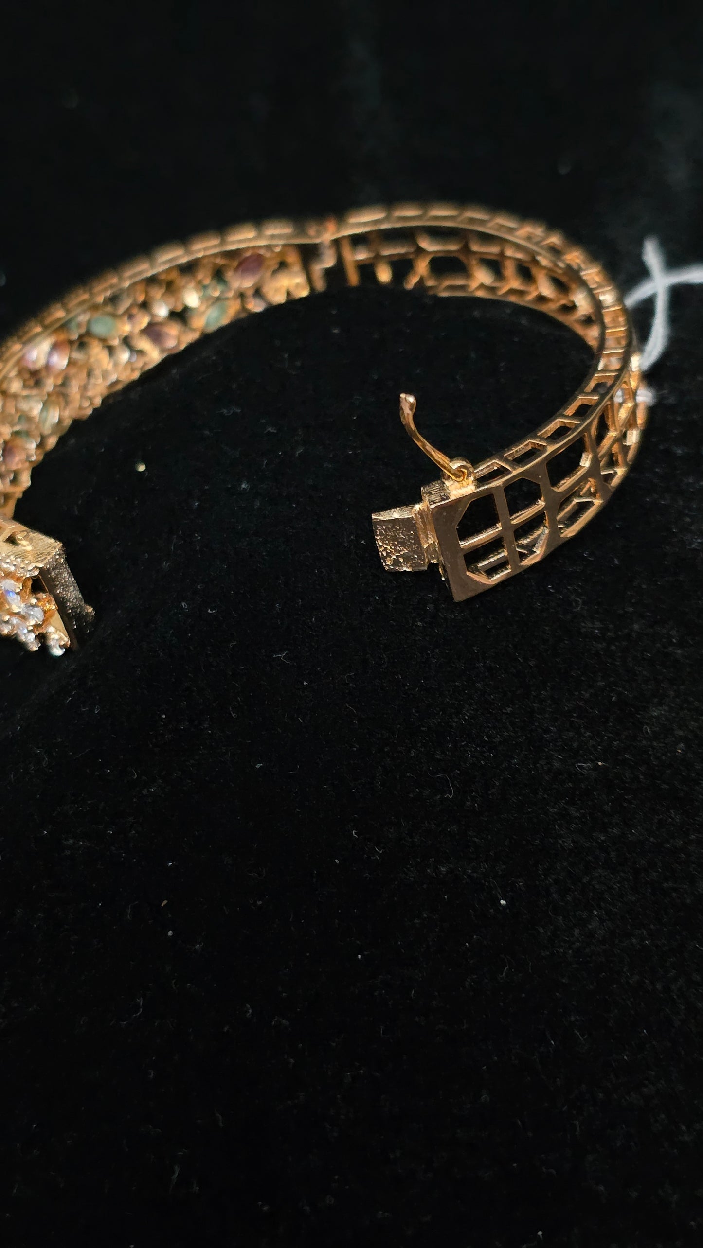 18 carat gold plated Russian stone bracelet