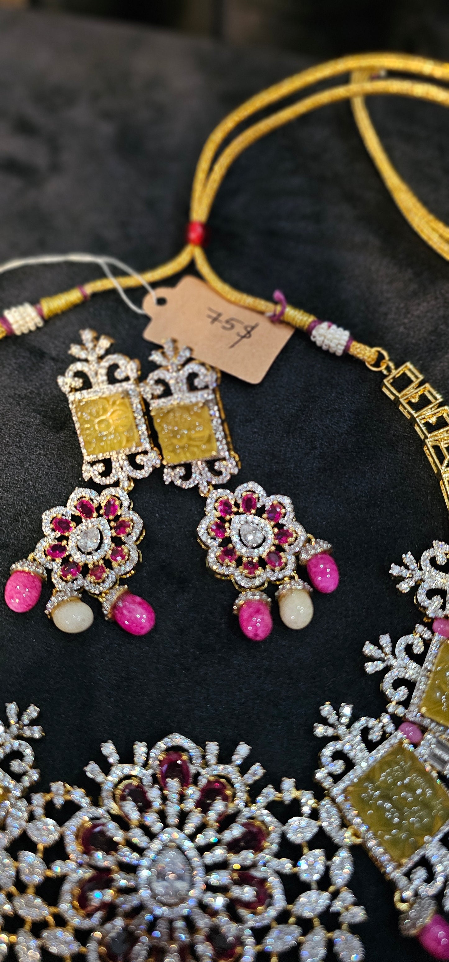 Fusion party wear necklace set