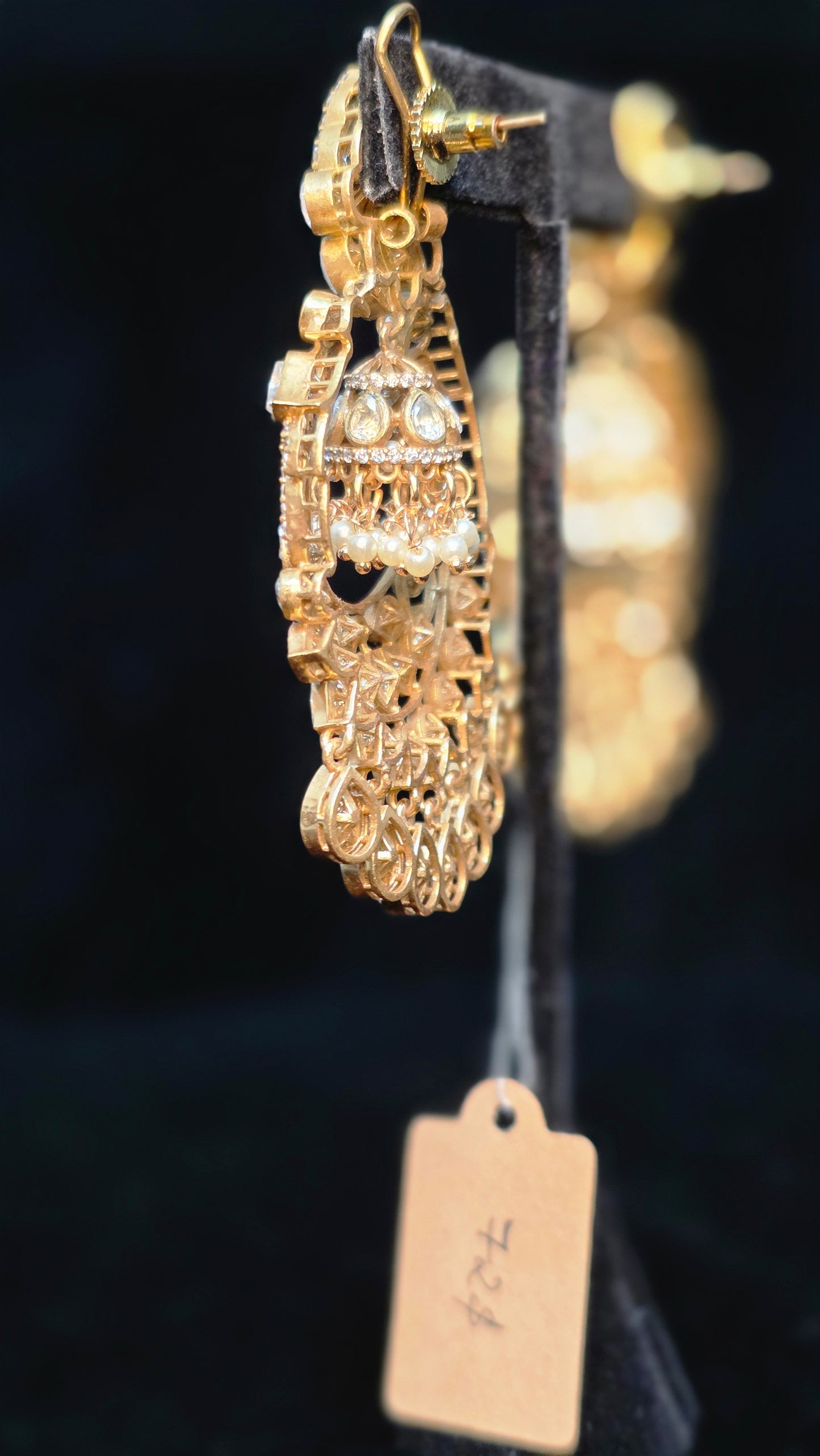Polki chandbalish style earrings