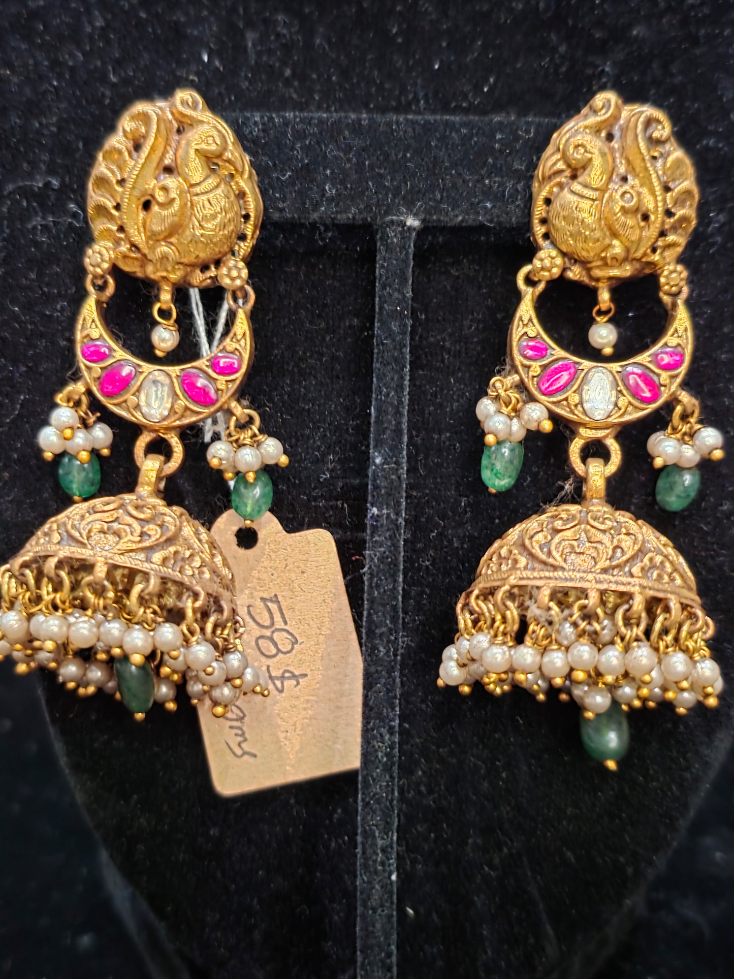 Pure brass Nakshi jumkhas