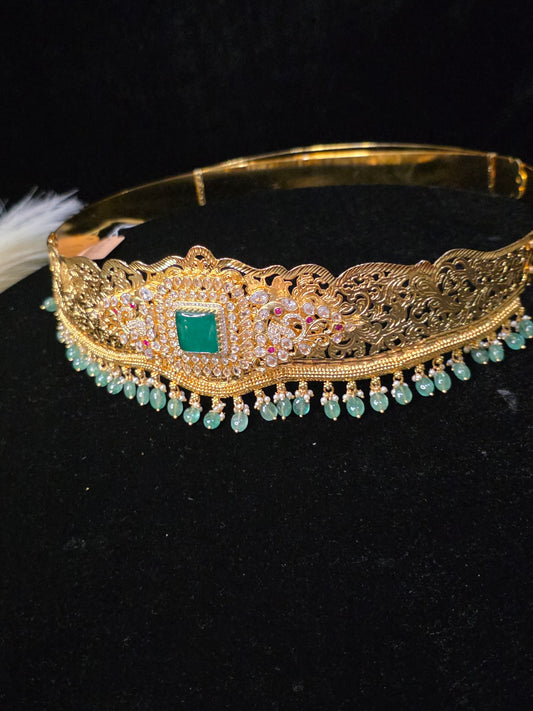 Adult gold style replica vadanam (hip belt)