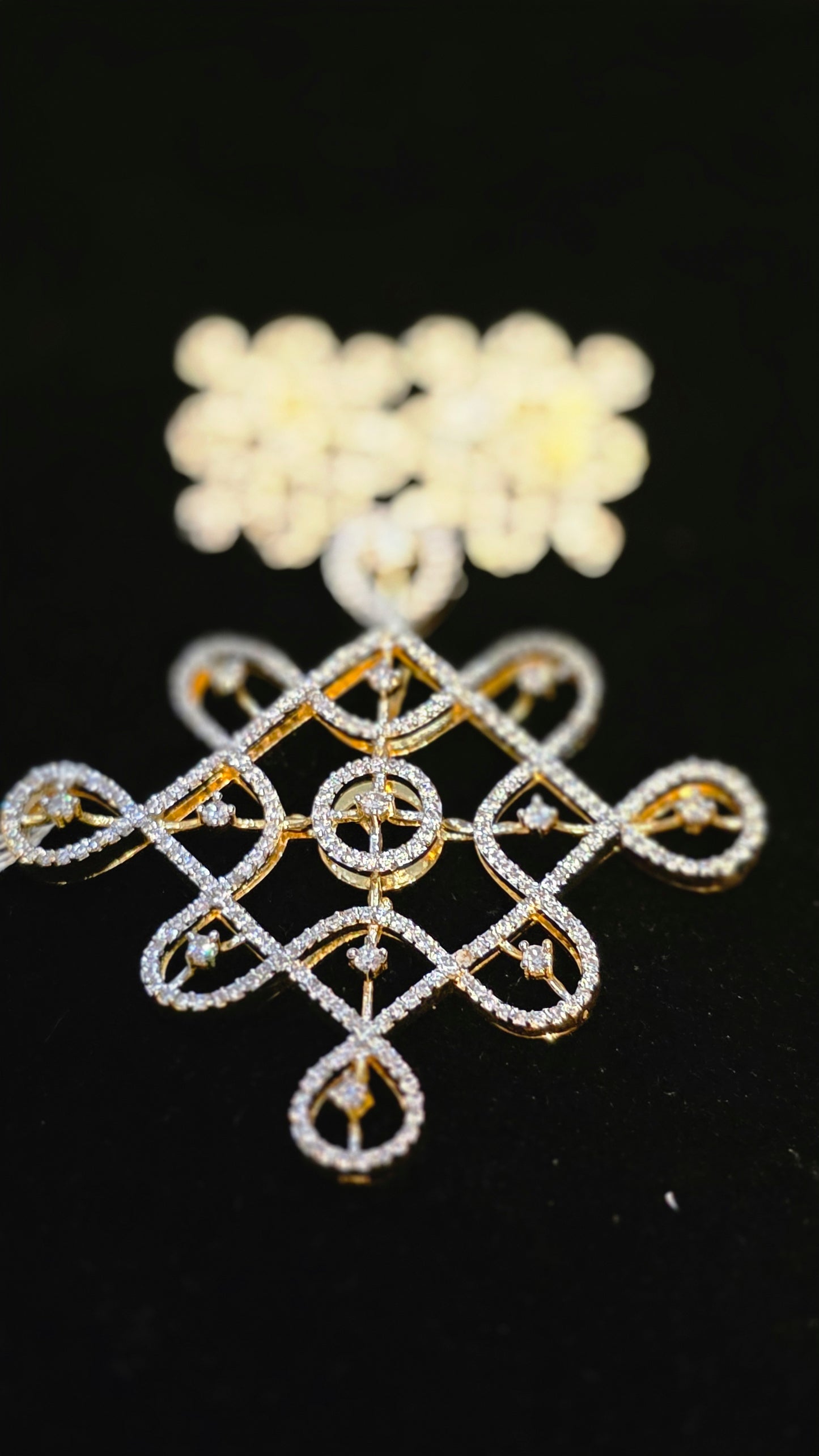 Trending kollam muggu designed pendent set