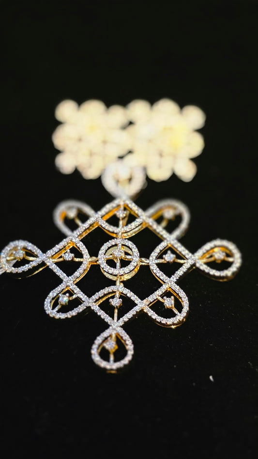 Trending kollam muggu designed pendent set