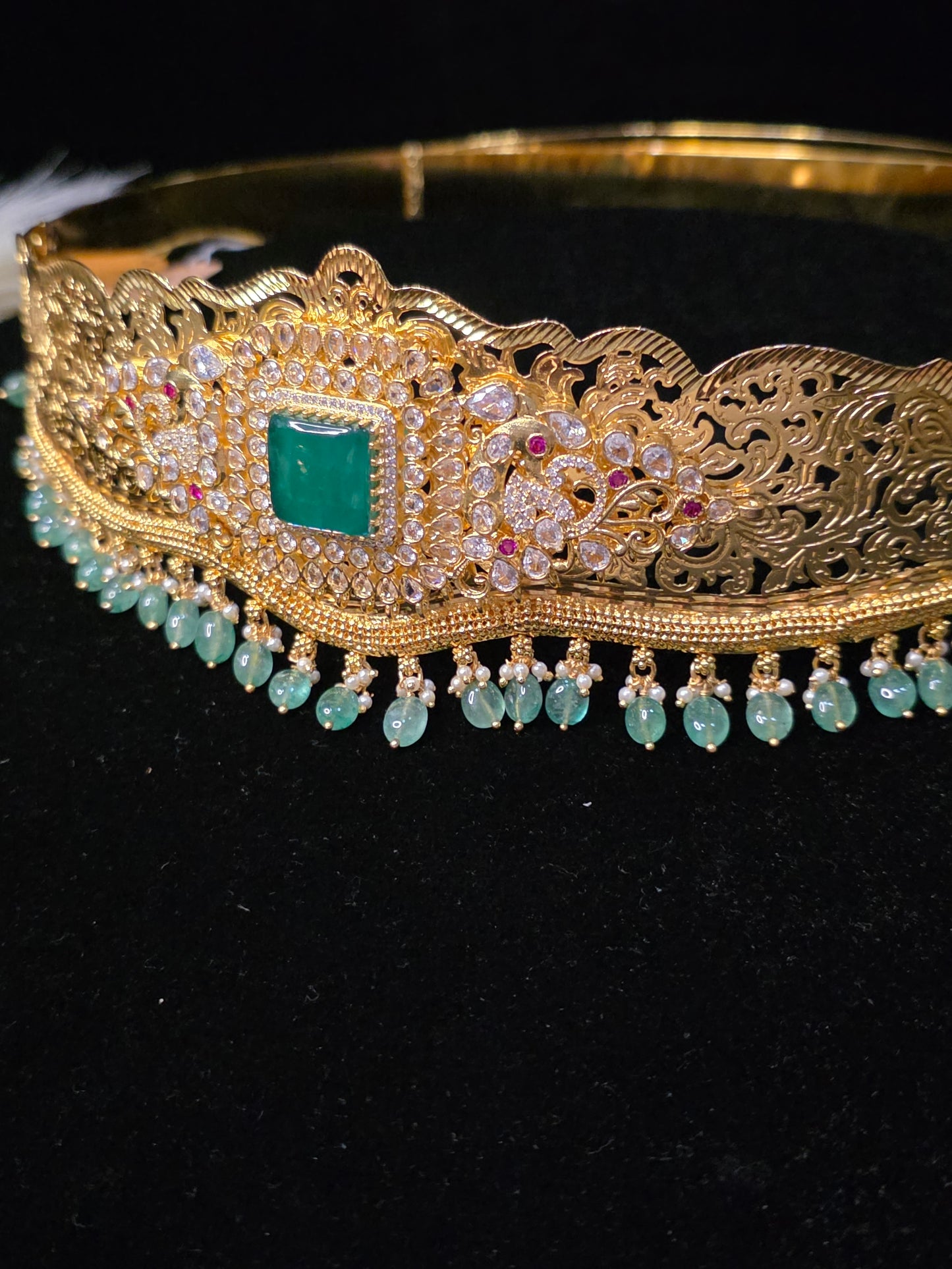 Adult gold style replica vadanam (hip belt)