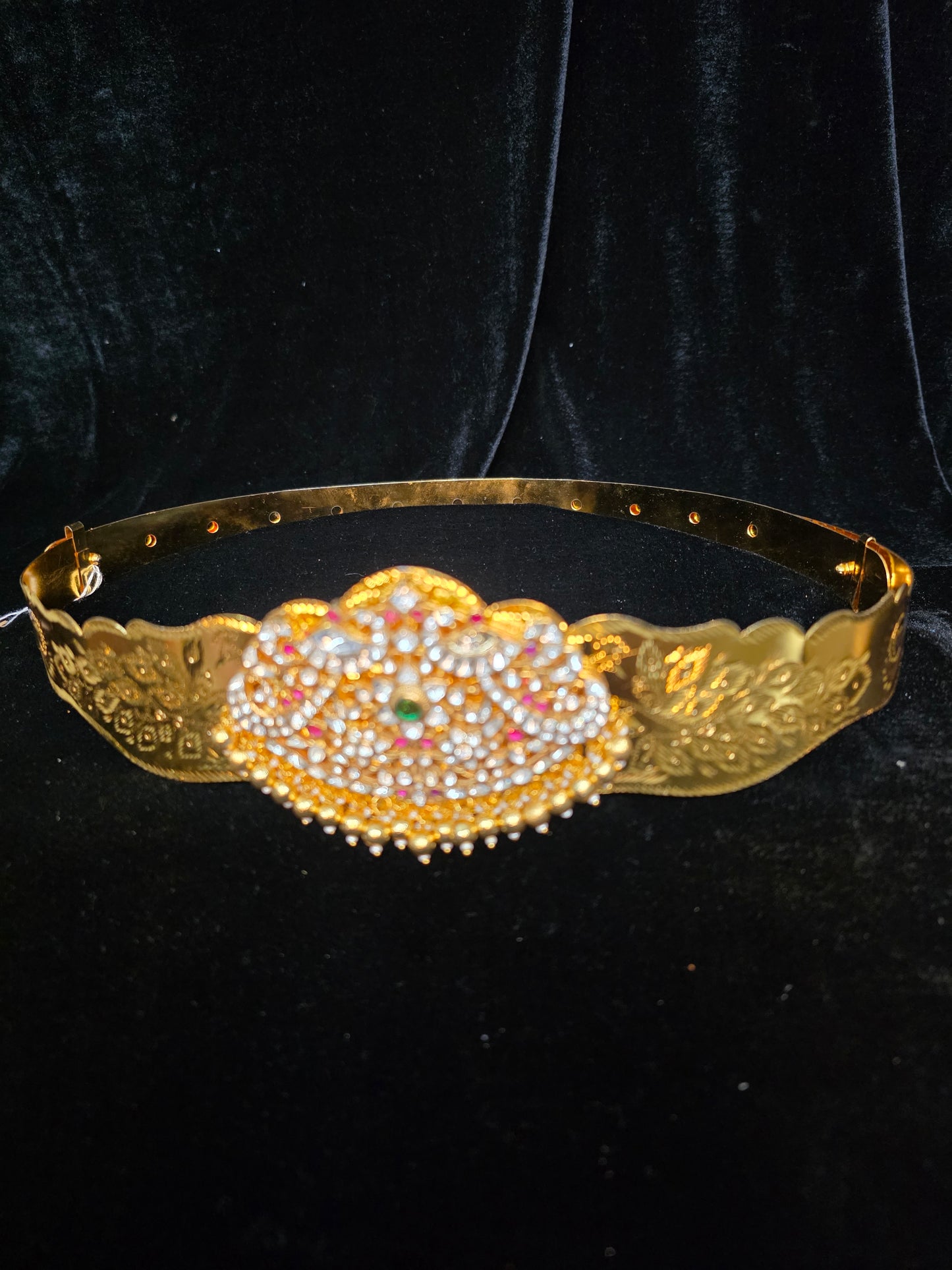 Traditional Premium Gold Style mosinate stones Adult Hip Belt