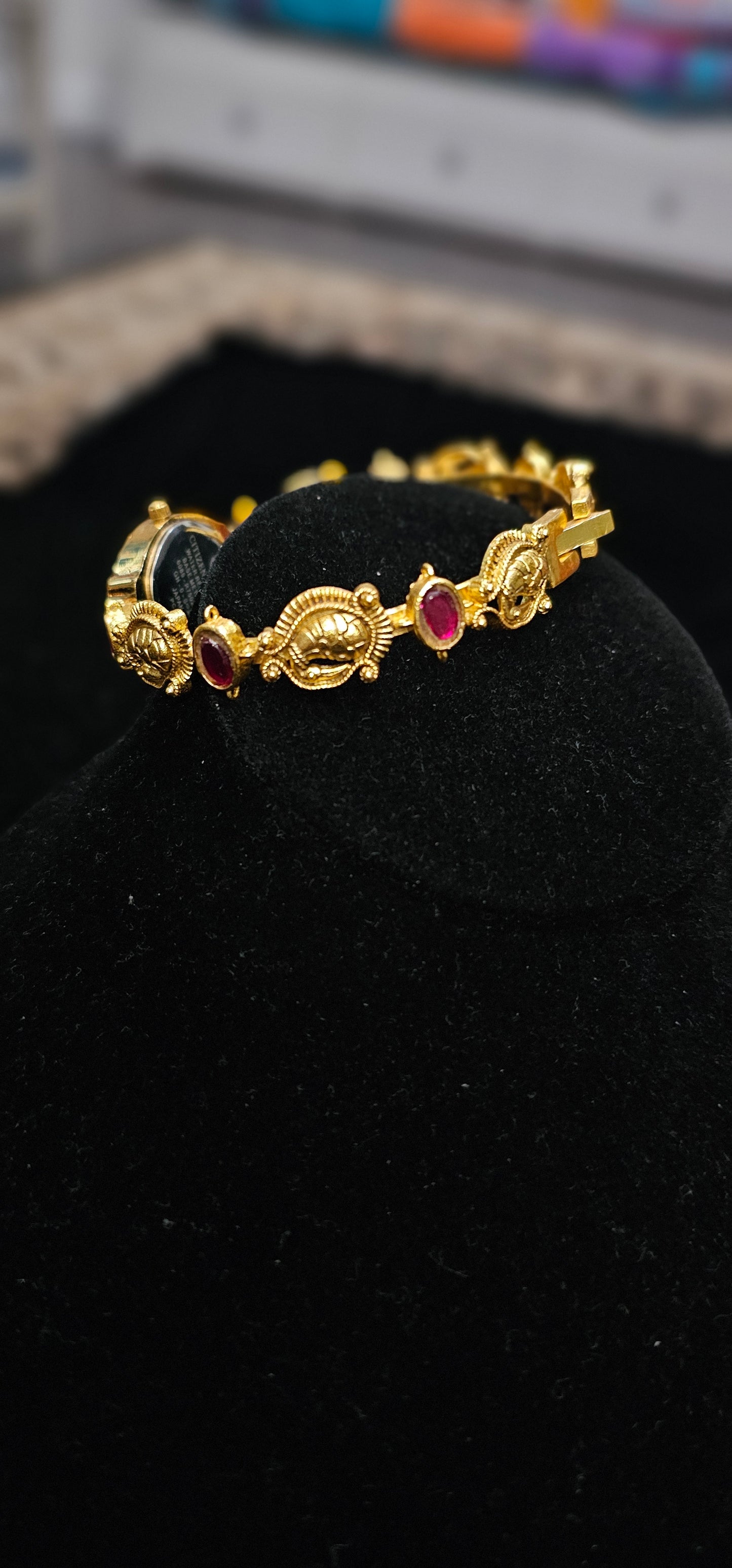 Brass jadau kundan citizen watch