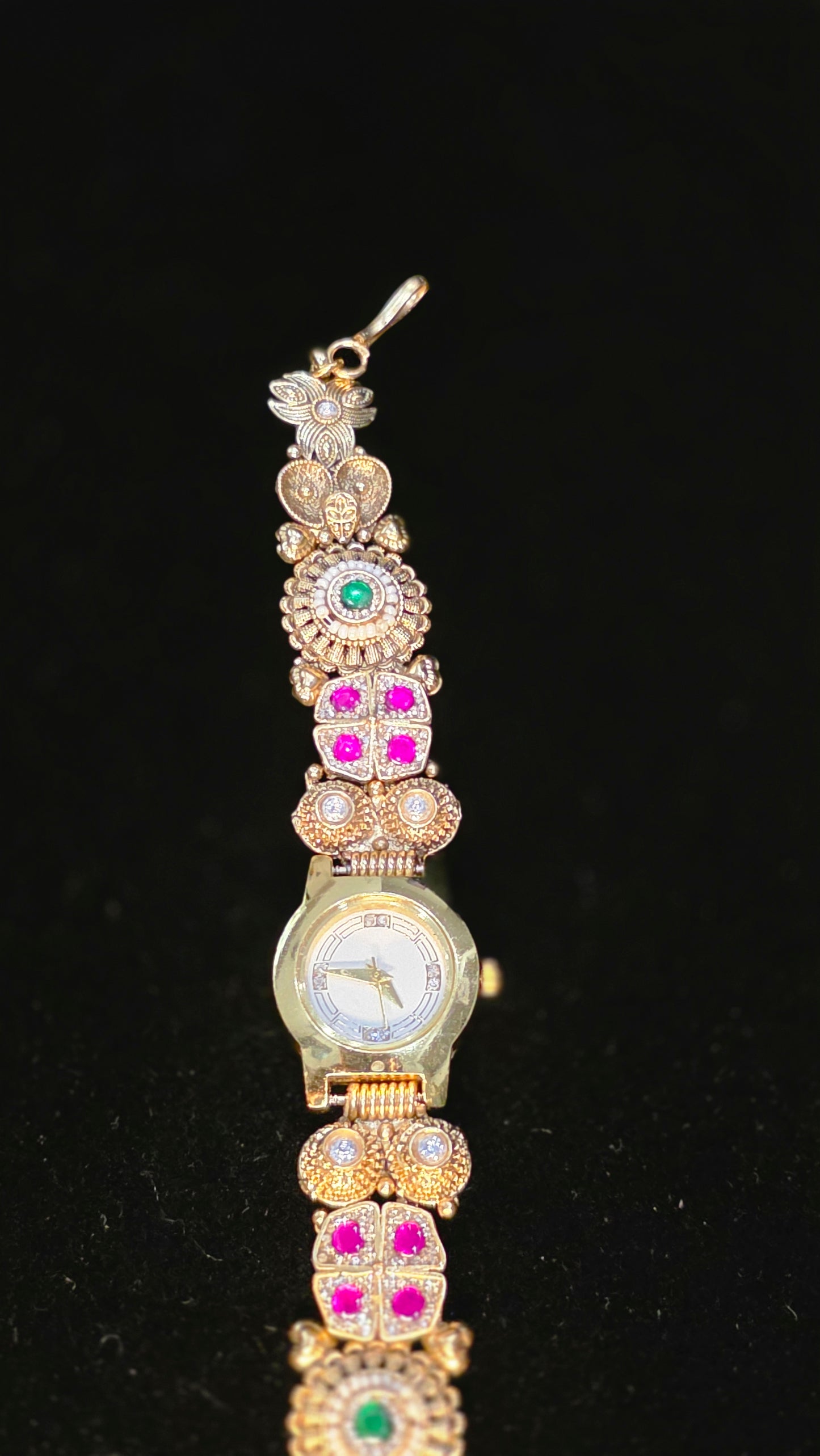 kundan traditional style wrist watch