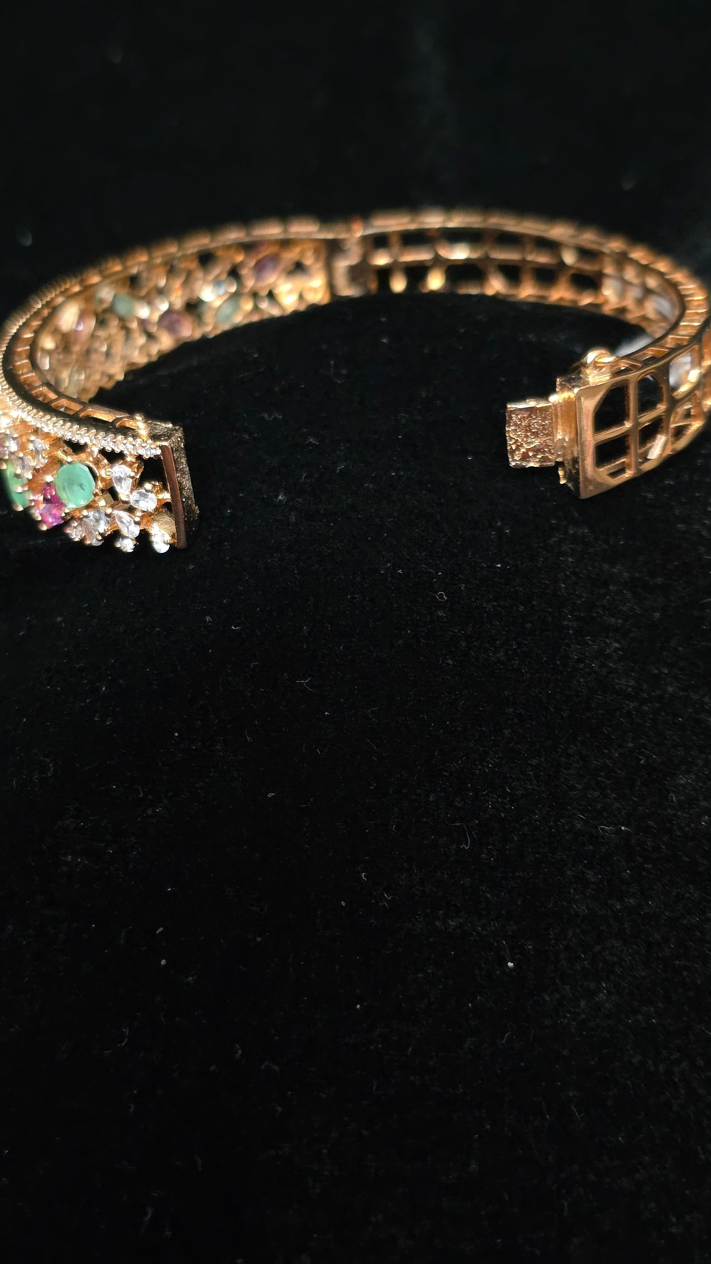 18 carat gold plated Russian stone bracelet