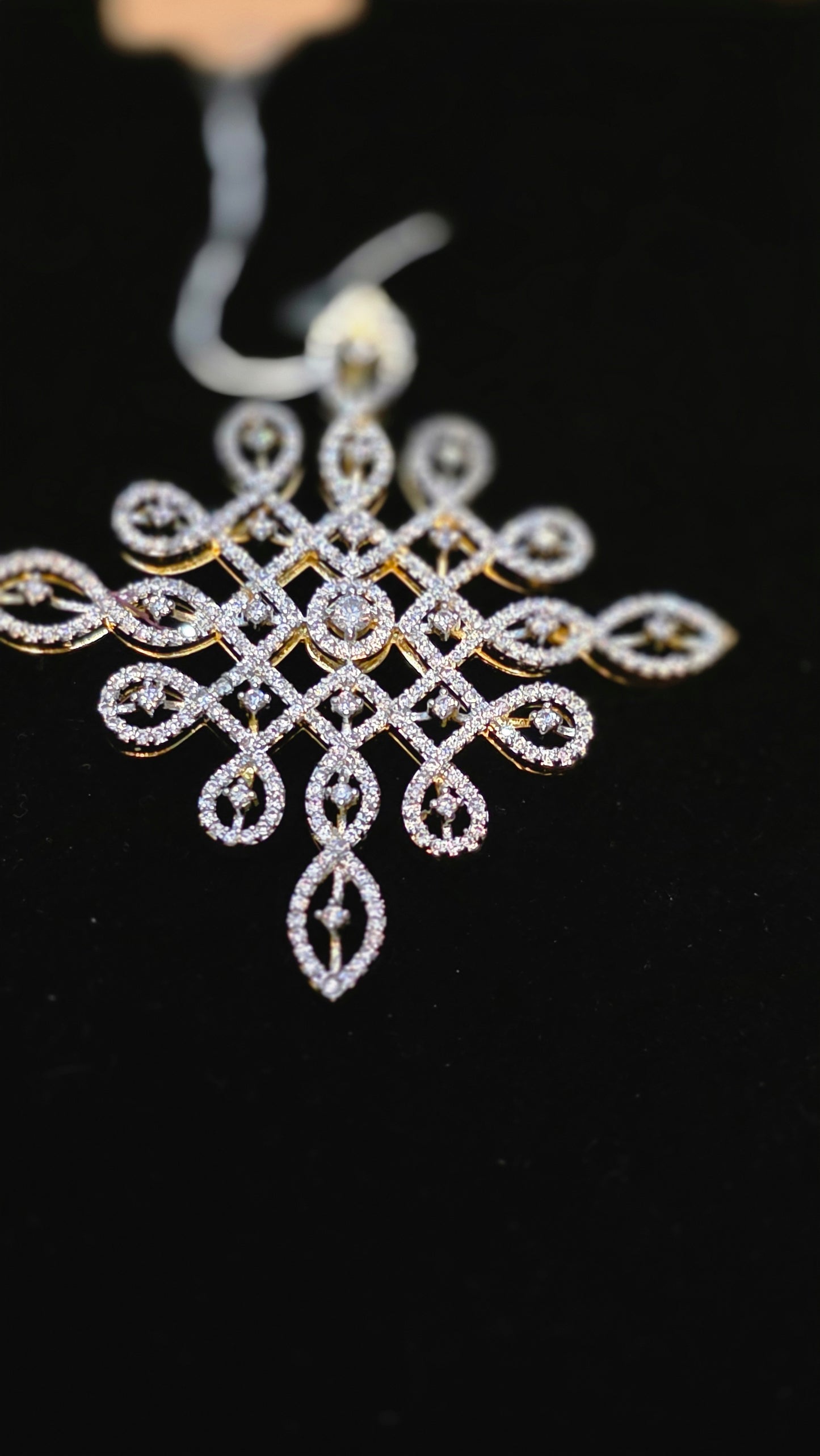 Kollam muggu pattern pendent set