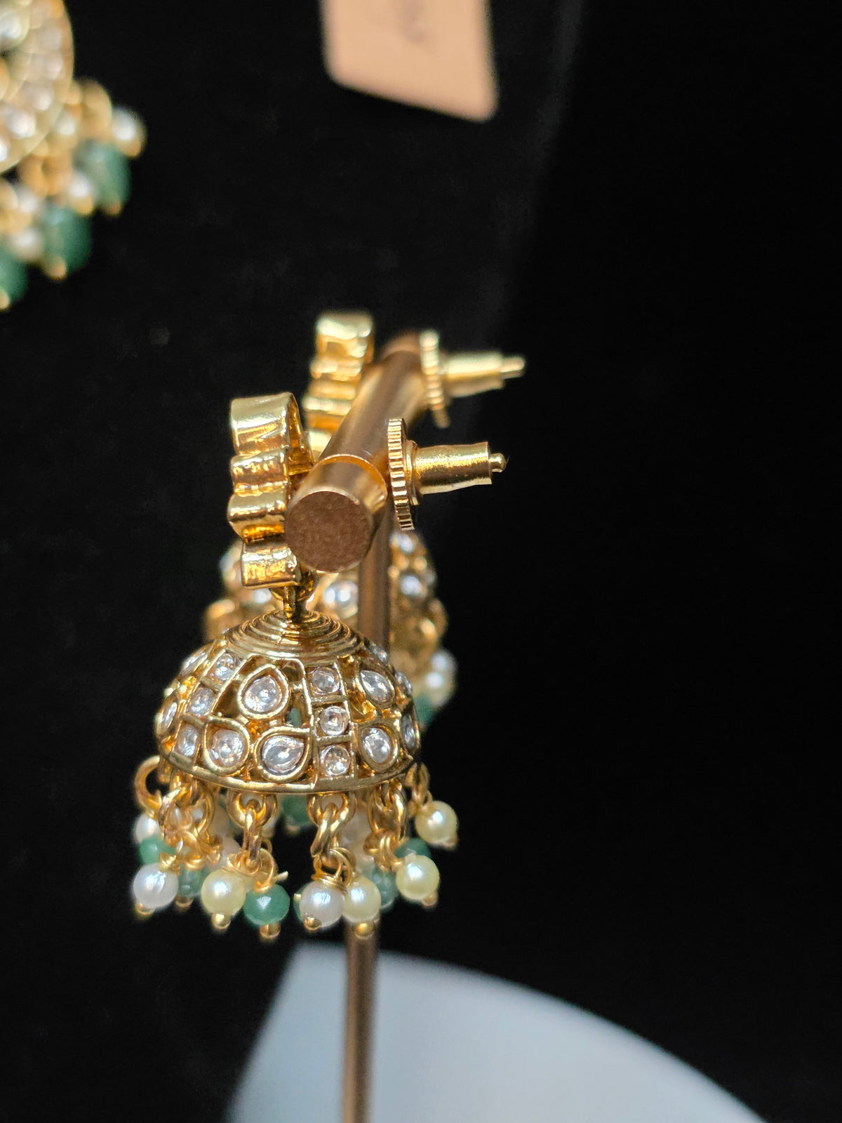 White kundan choker set