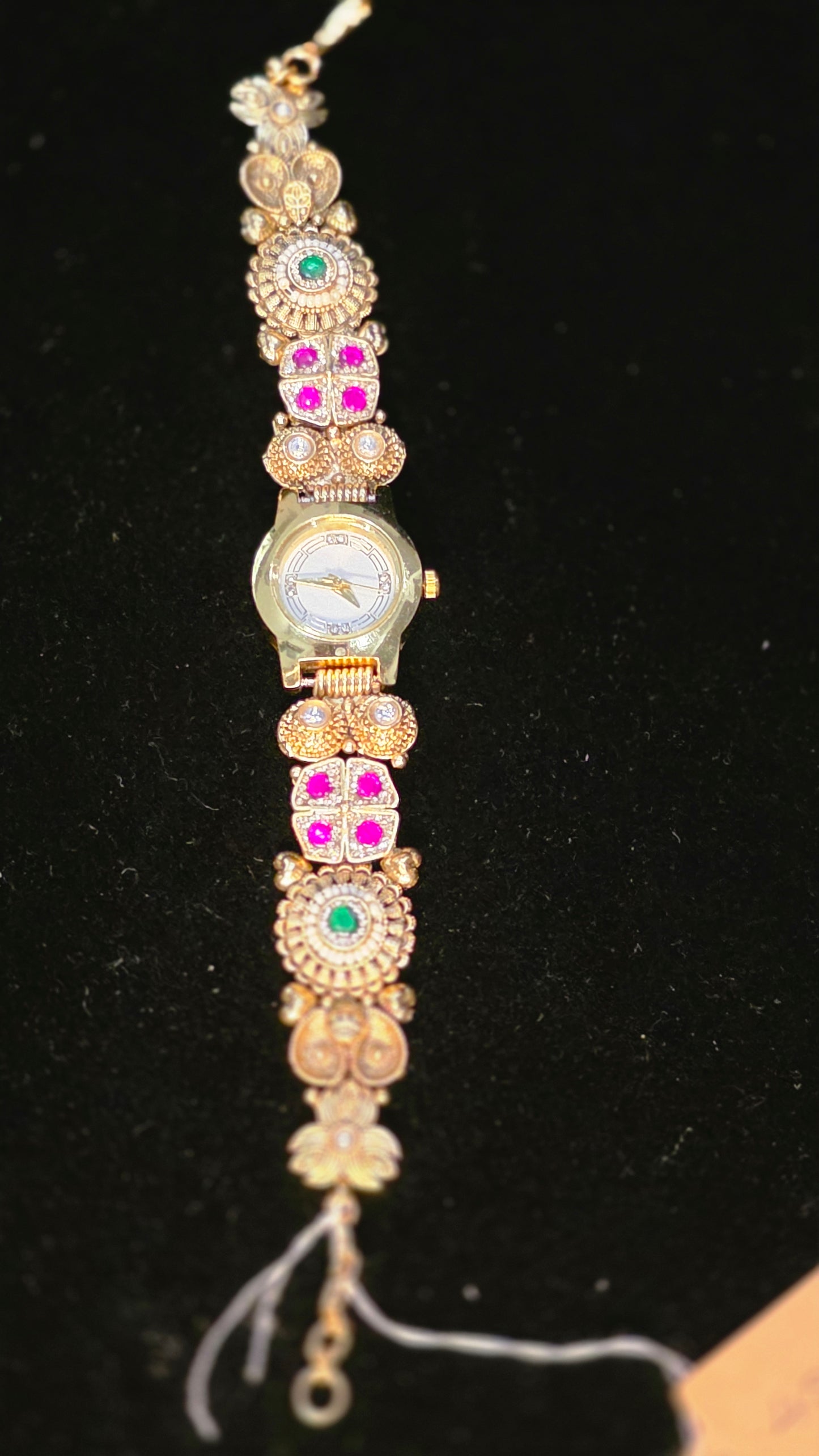 kundan traditional style wrist watch