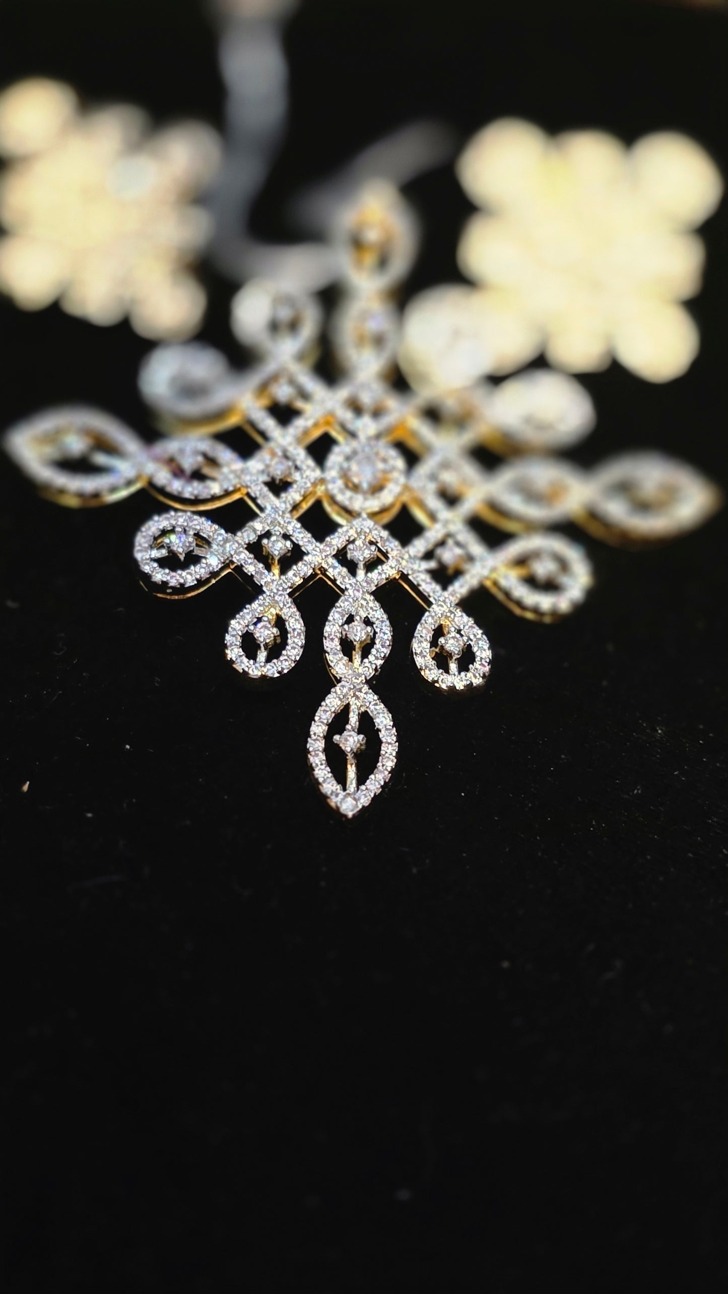 Kollam muggu pattern pendent set
