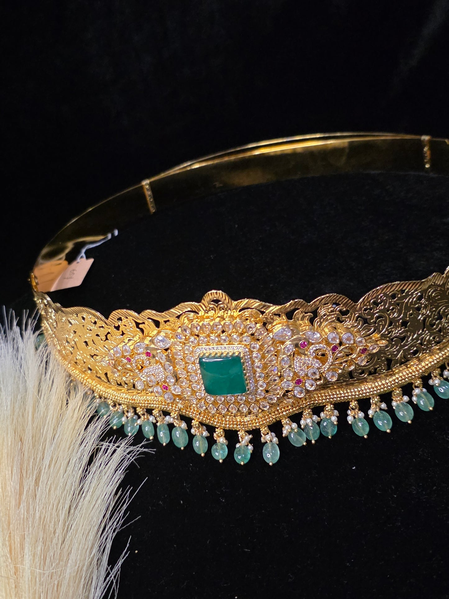 Adult gold style replica vadanam (hip belt)