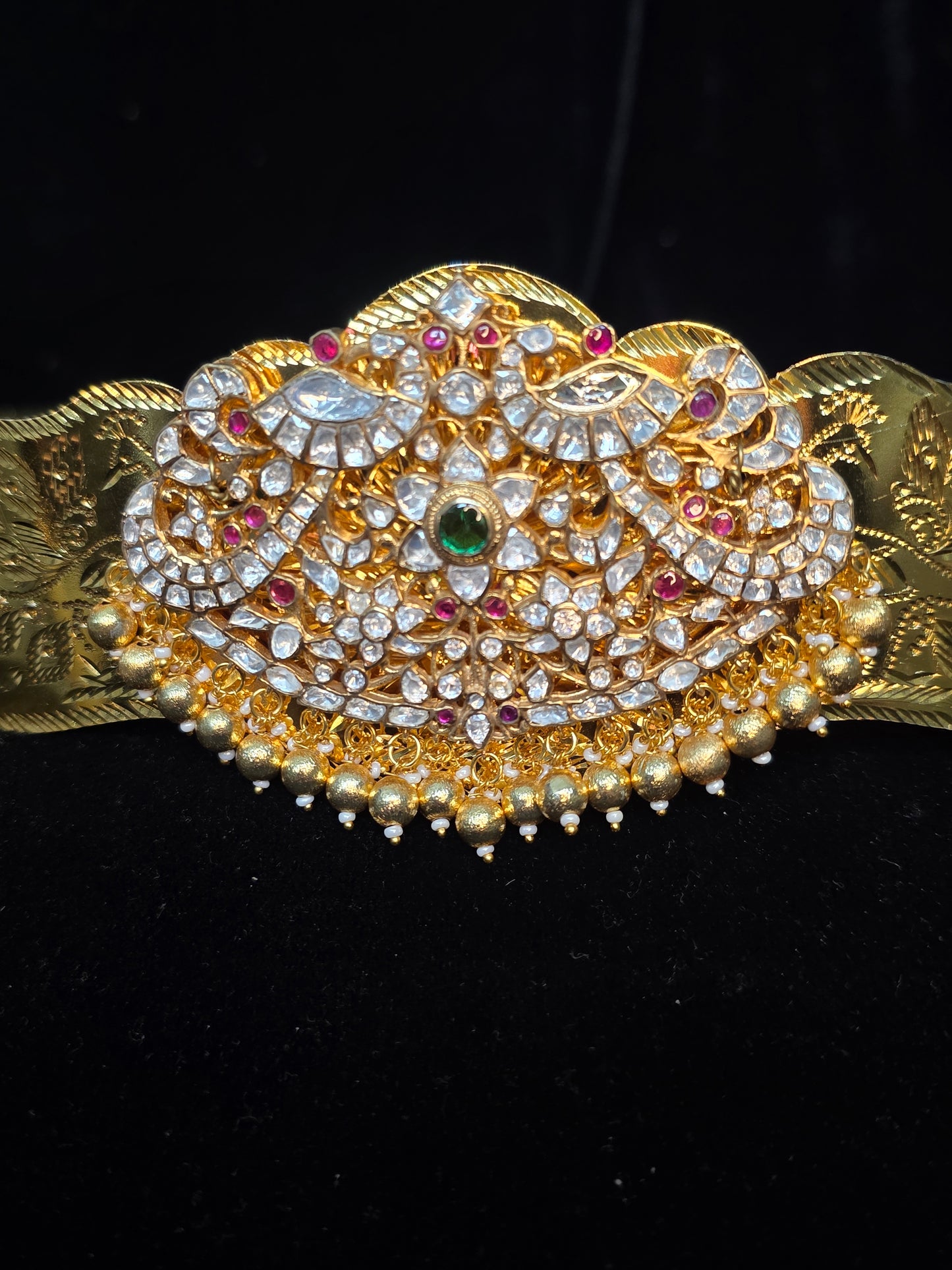 Traditional Premium Gold Style mosinate stones Adult Hip Belt