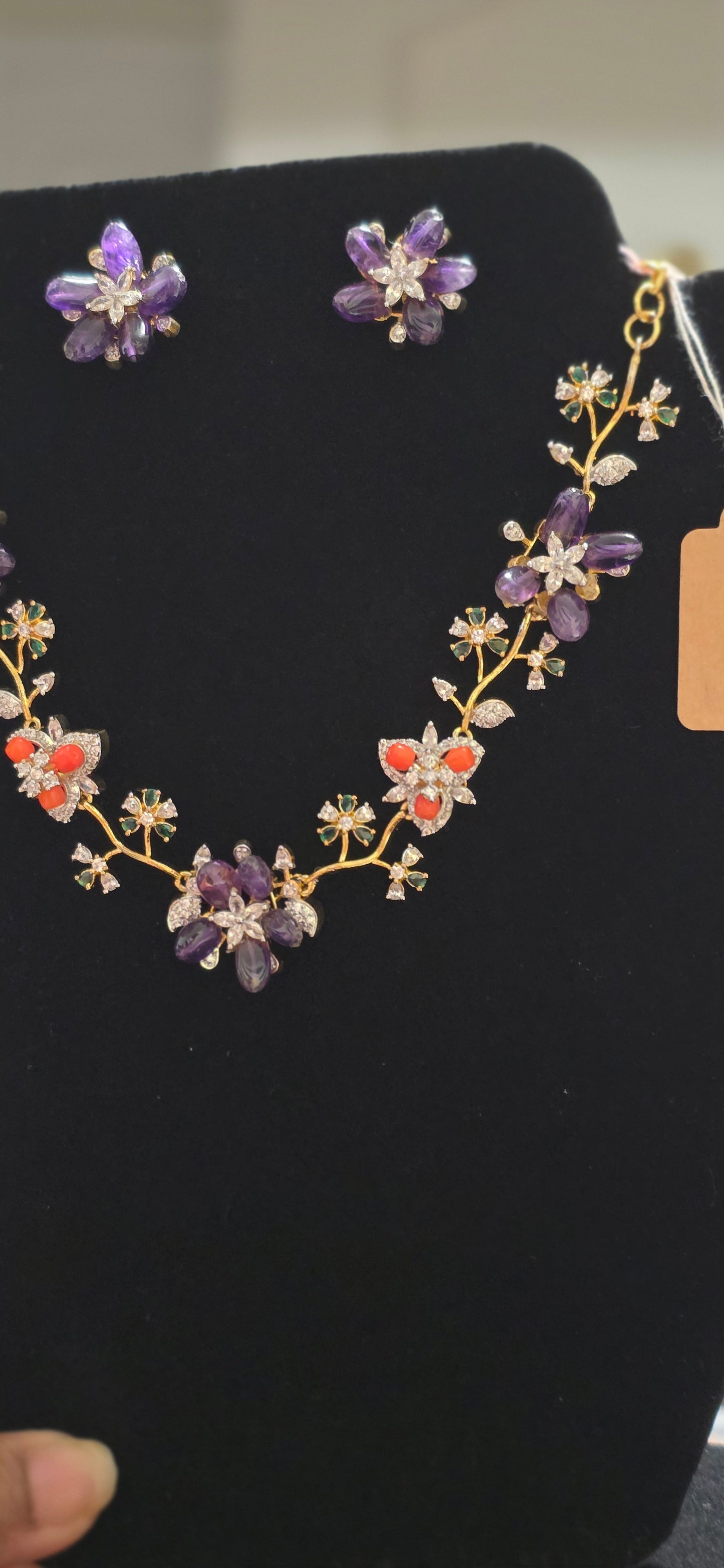 Rose Gold Finish Diamond-Style Layered Set