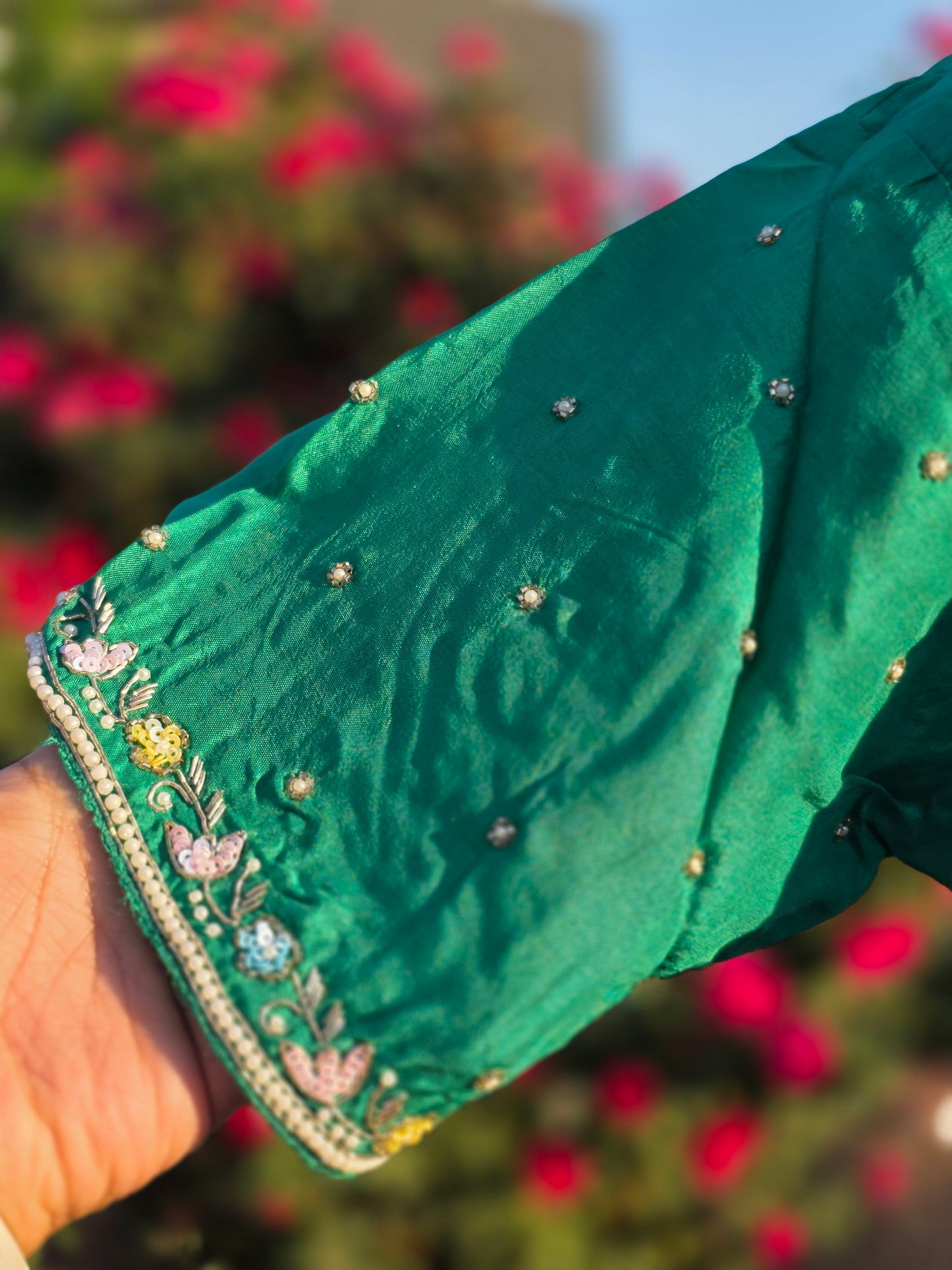 Emerald Butterfly 2-in-1 Cotton Kota Fusion Frock