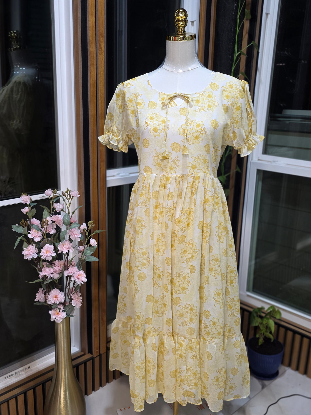 Georget cascual floral long frock