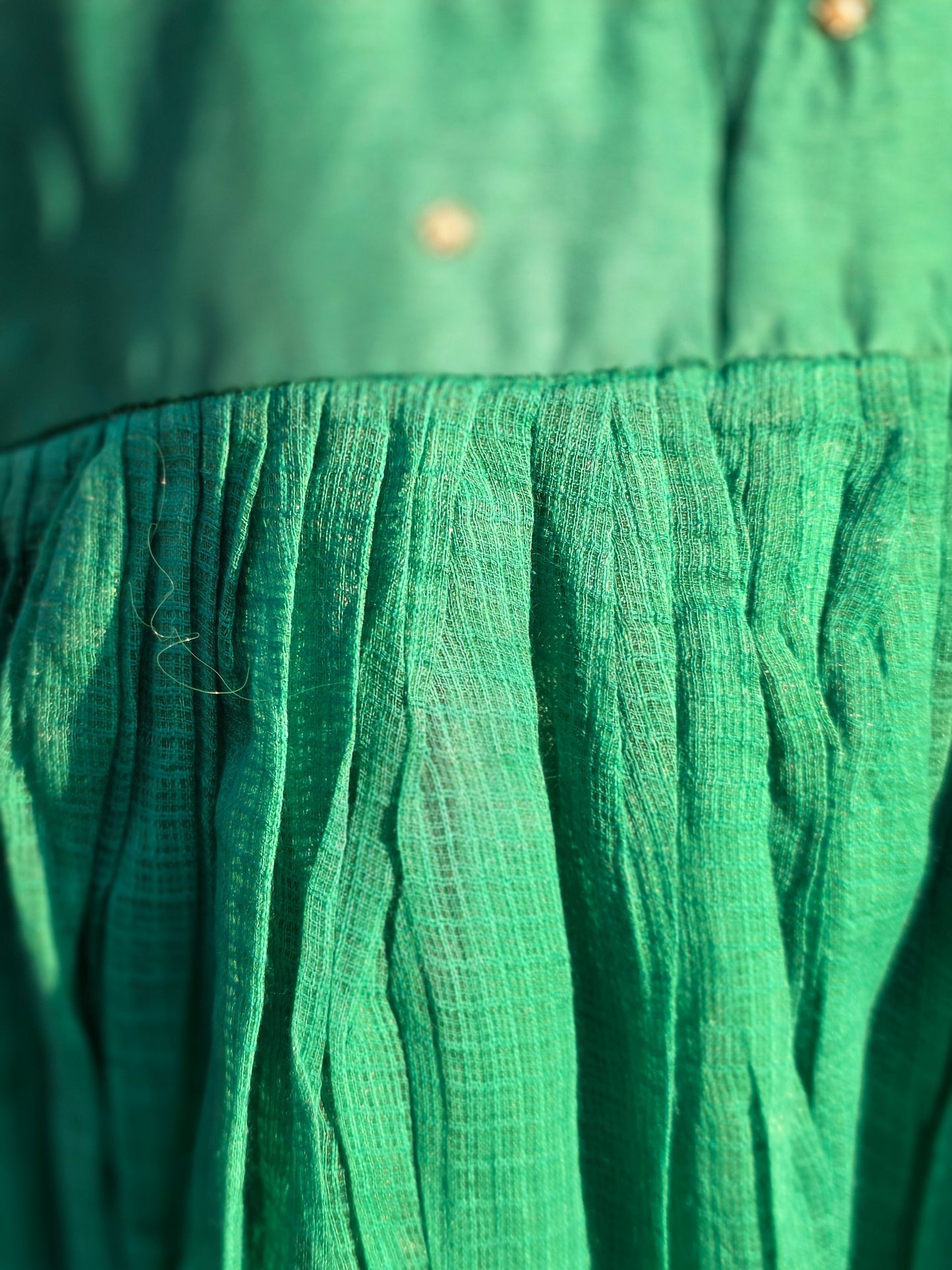 Emerald Butterfly 2-in-1 Cotton Kota Fusion Frock