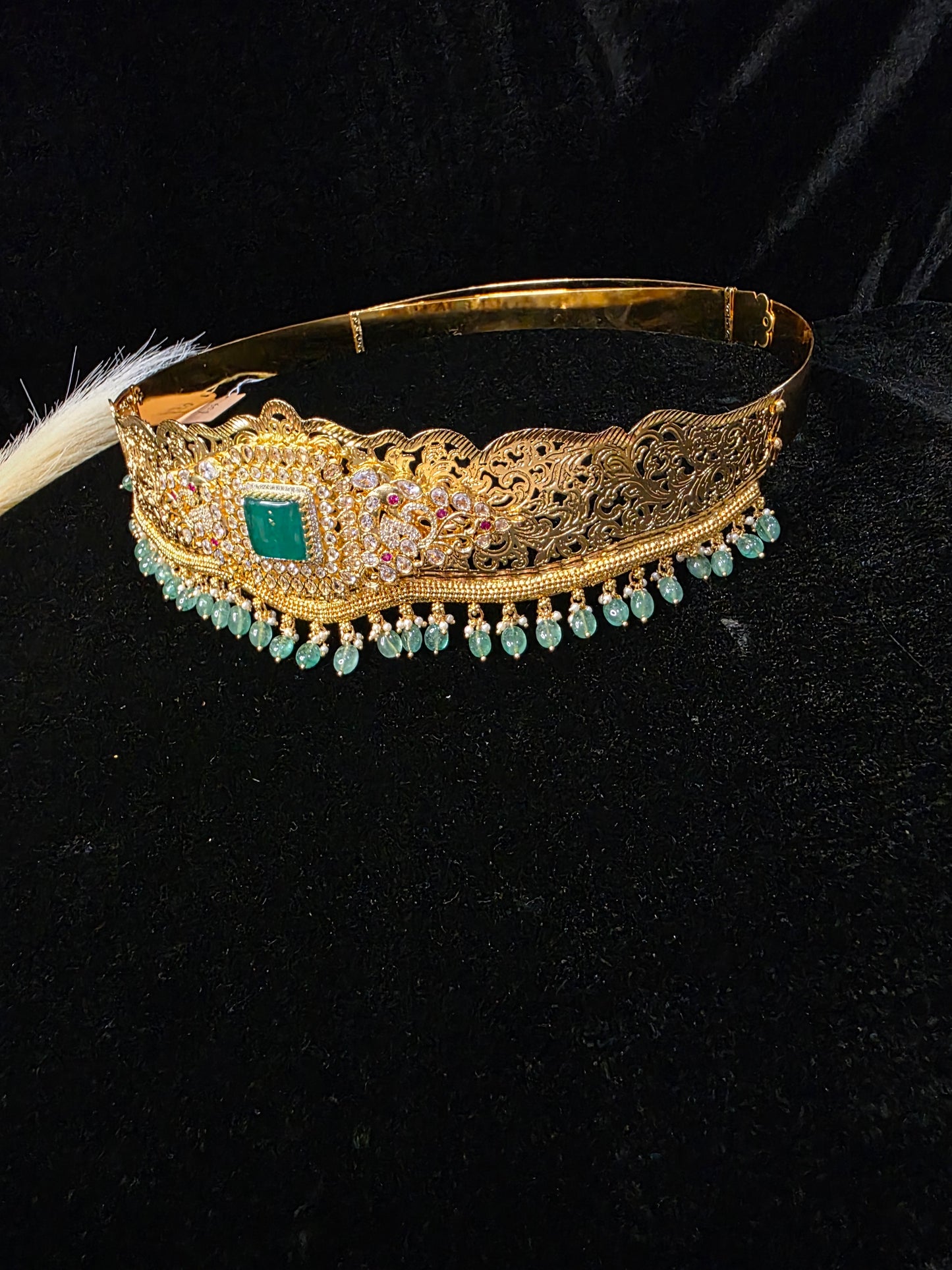 Adult gold style replica vadanam (hip belt)