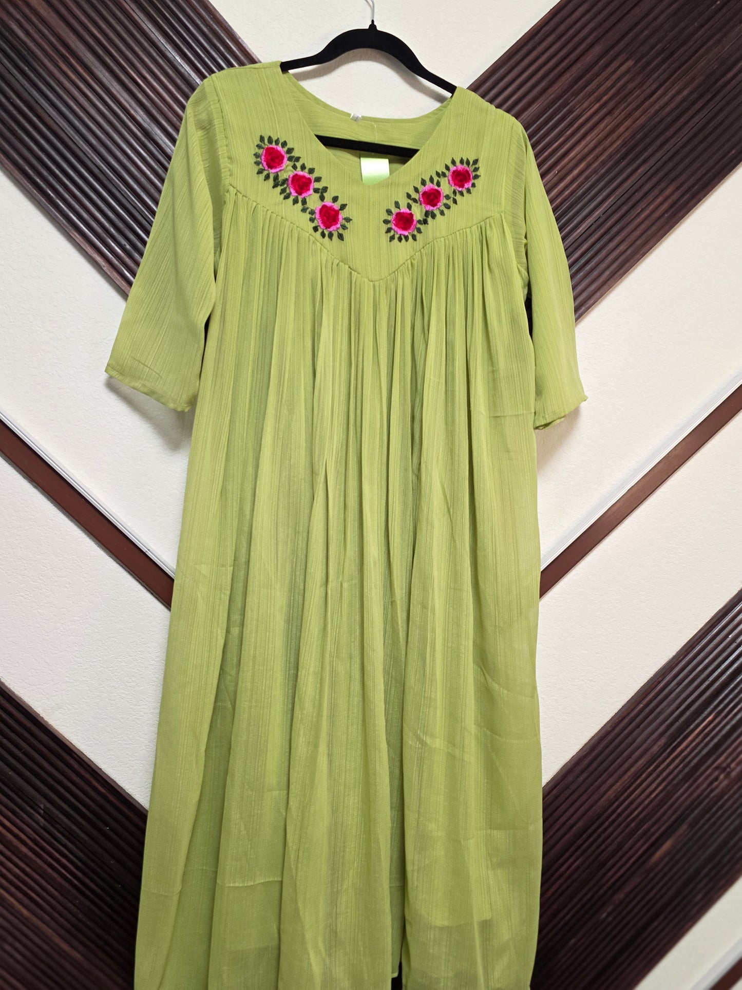 Gorgeous Green Premium Chinnon Frock