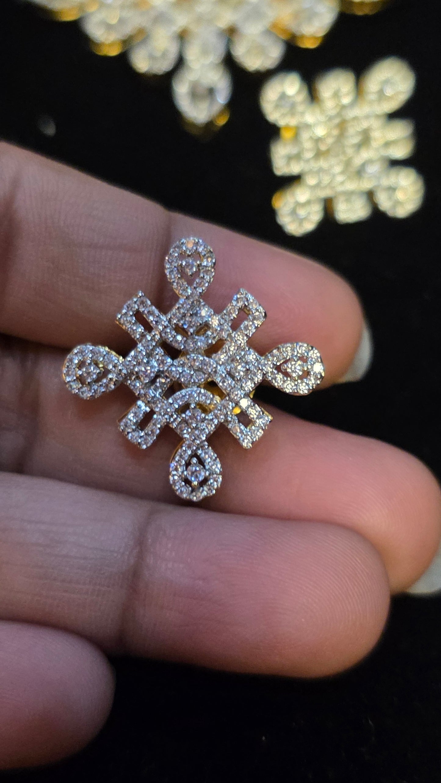 Kollam muggu pattern pendent set