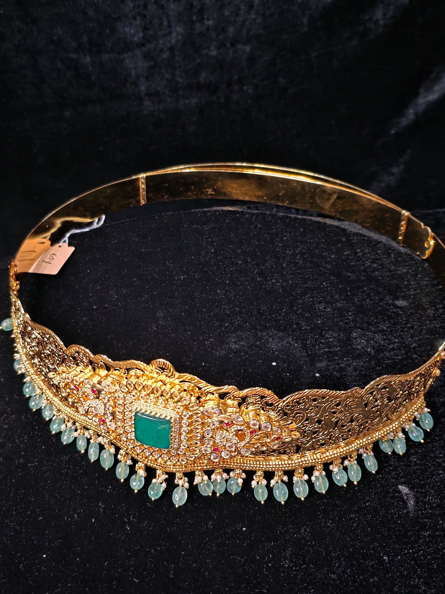 Adult gold style replica vadanam (hip belt)