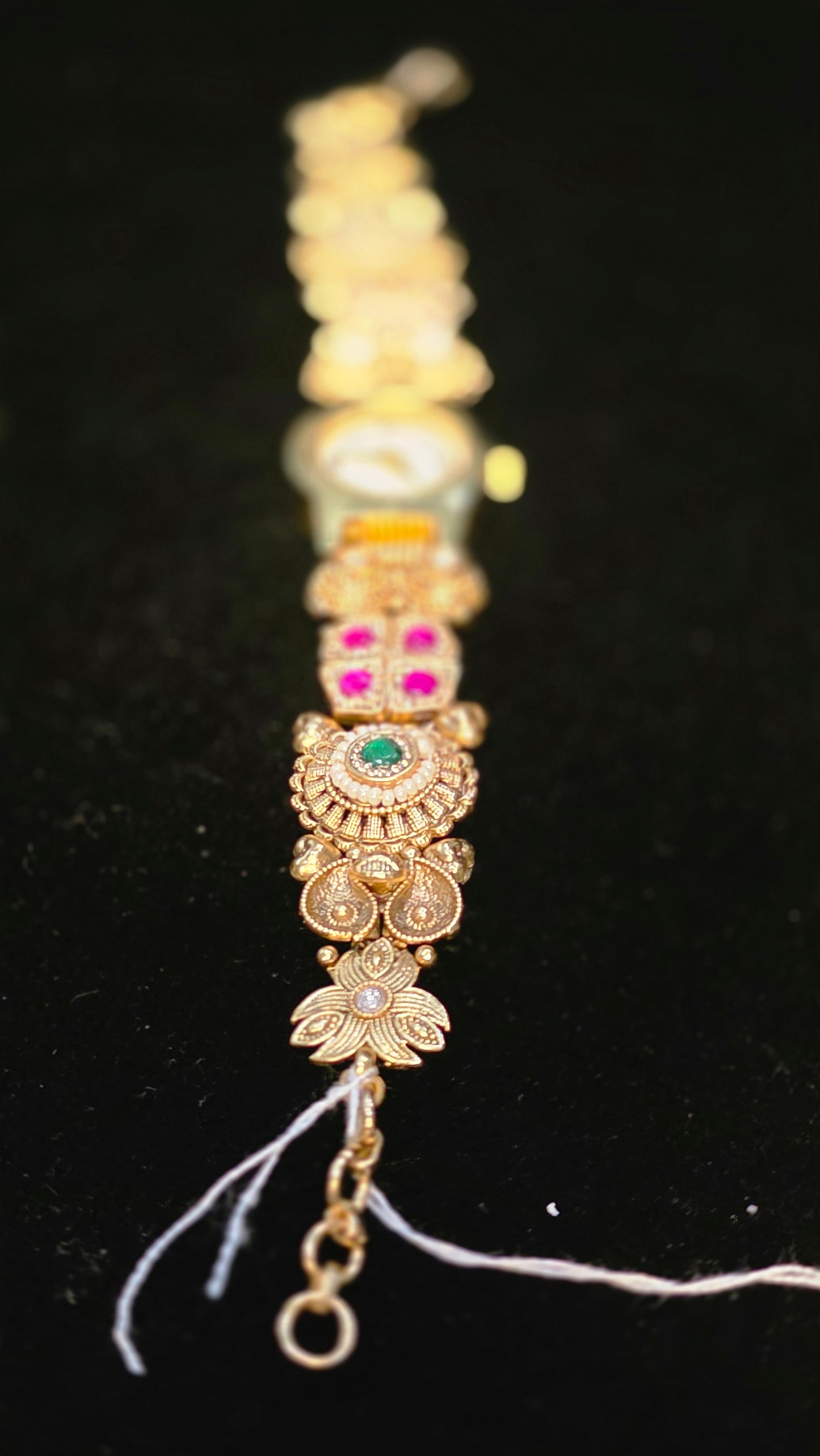 kundan traditional style wrist watch