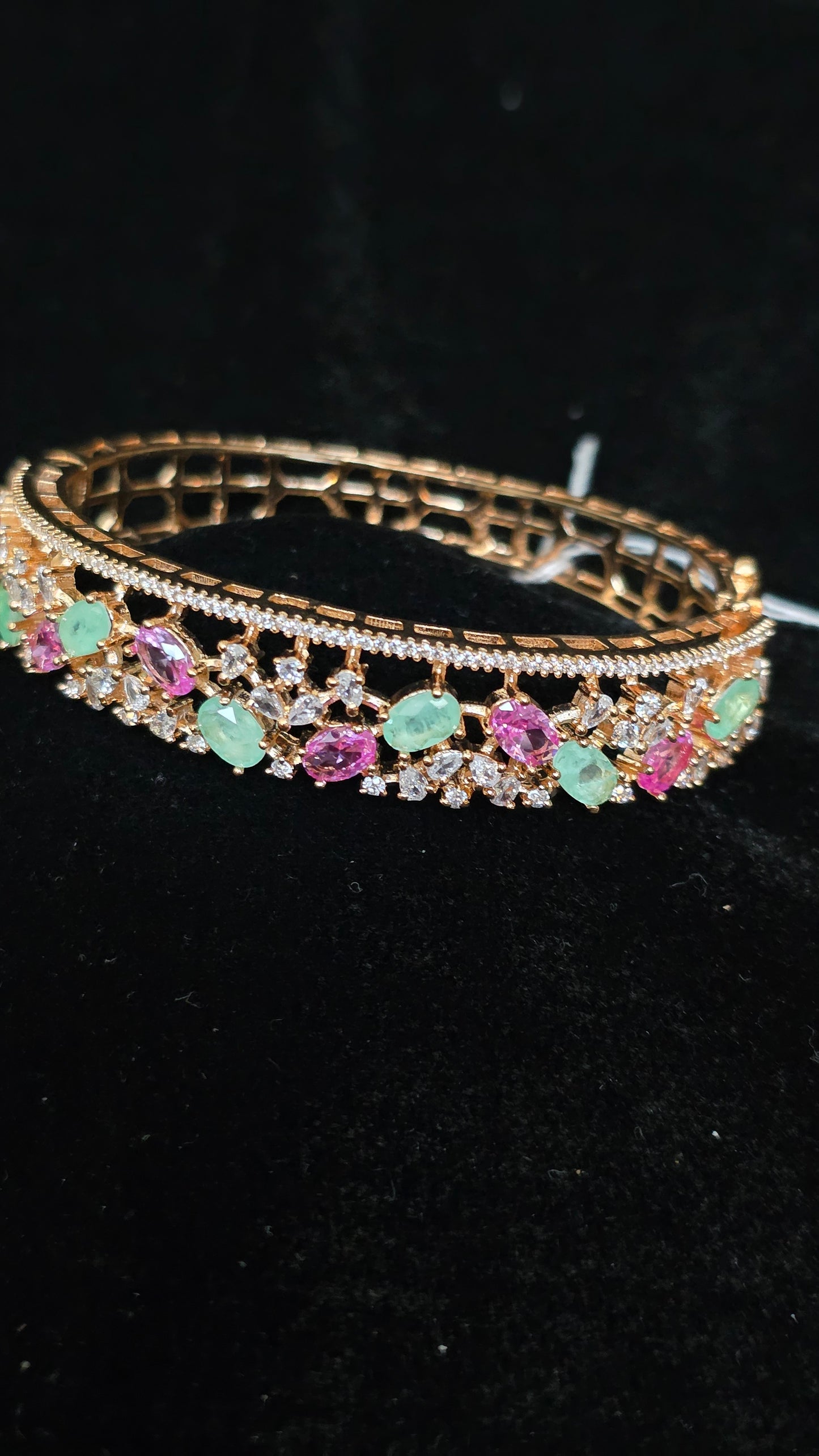 18 carat gold plated Russian stone bracelet