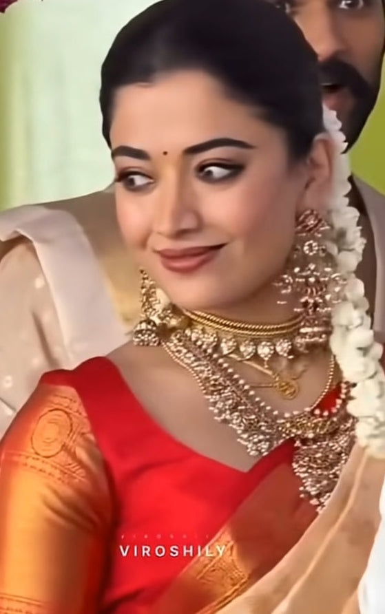 Trending Rashmika Mandhana Inspired 2-in-1 Jilabi Mango Necklace Set